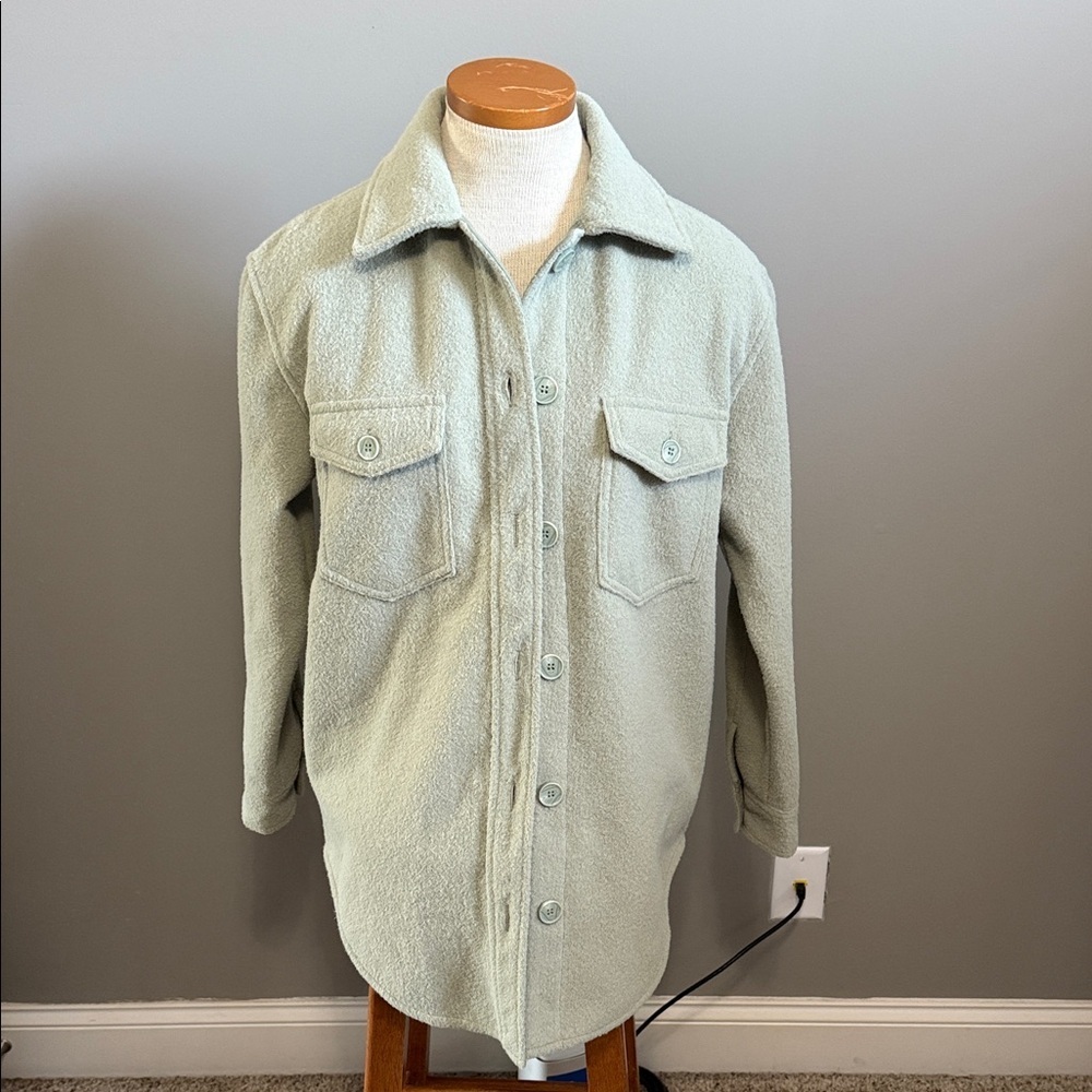 Joie - Felt Button Up Shacket - Sage Green - XS - Good Condition!!
